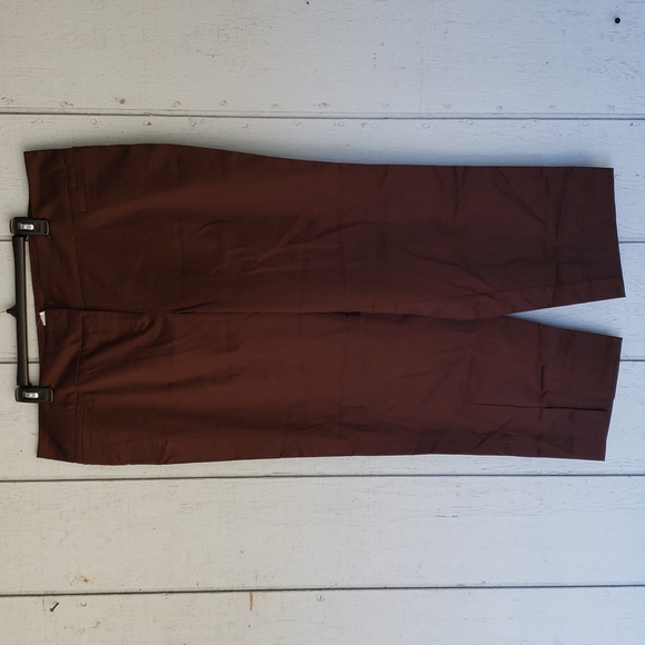 Brown Office Pants. Brown Trouser Pants. Dress Pants - Picture 1 of 10